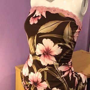 My Michelle Strapless Floral Summer Dress Size Medium